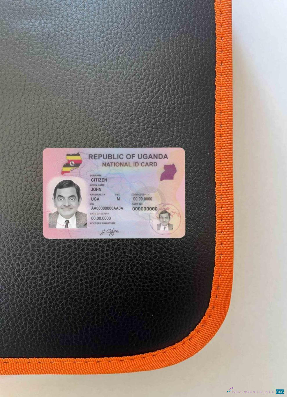 Download Uganda ID photolook FRONT Photoshop template